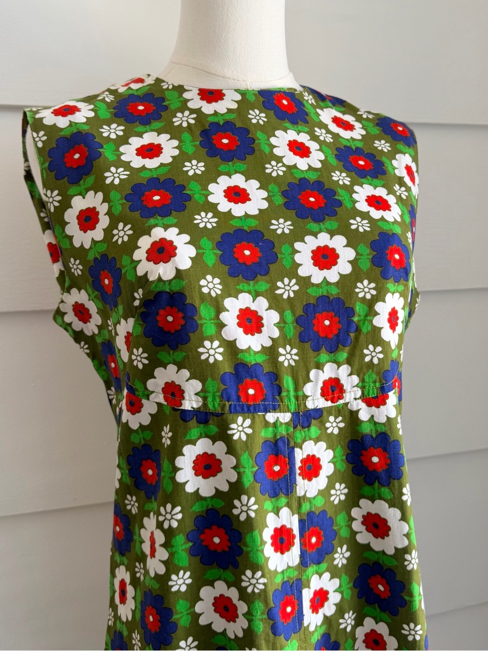 Vintage 70s Floral Print Maxi Dress Flower Power Boho Hippie - Picture 4 of 8